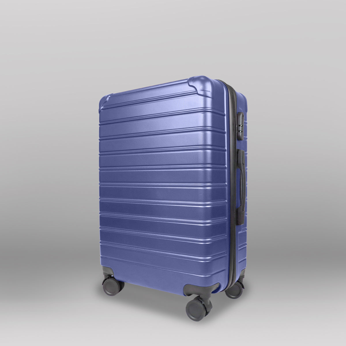 Set de Maletas de Viaje Líneas, color Azul: ¡Llévate 3 y paga 2!, 43x26x65cm