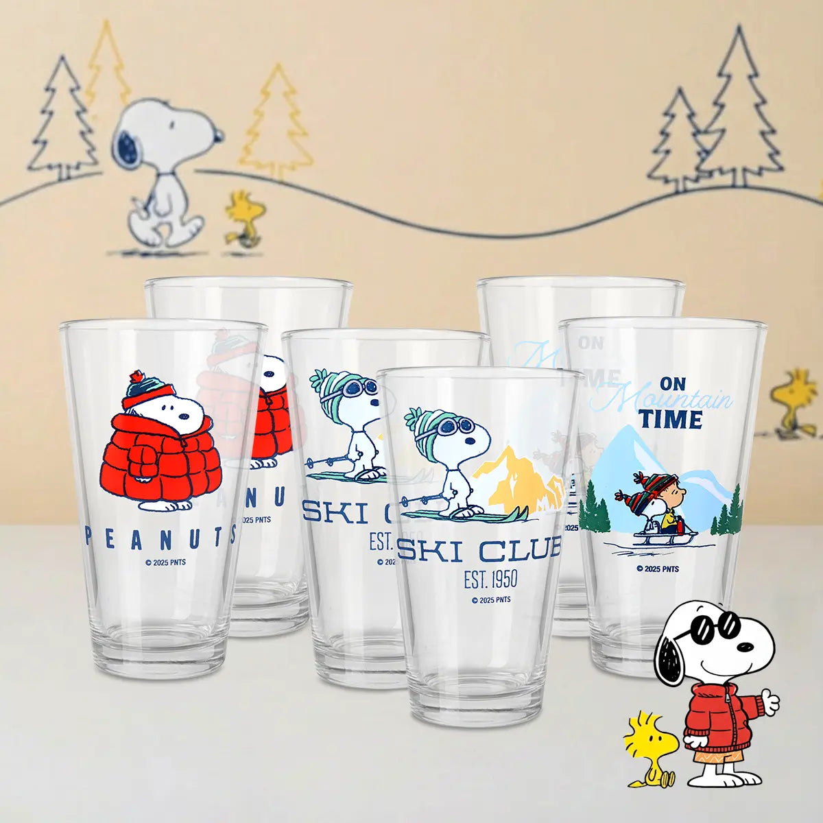 Set de Vasos, Peanuts, 6 pzas