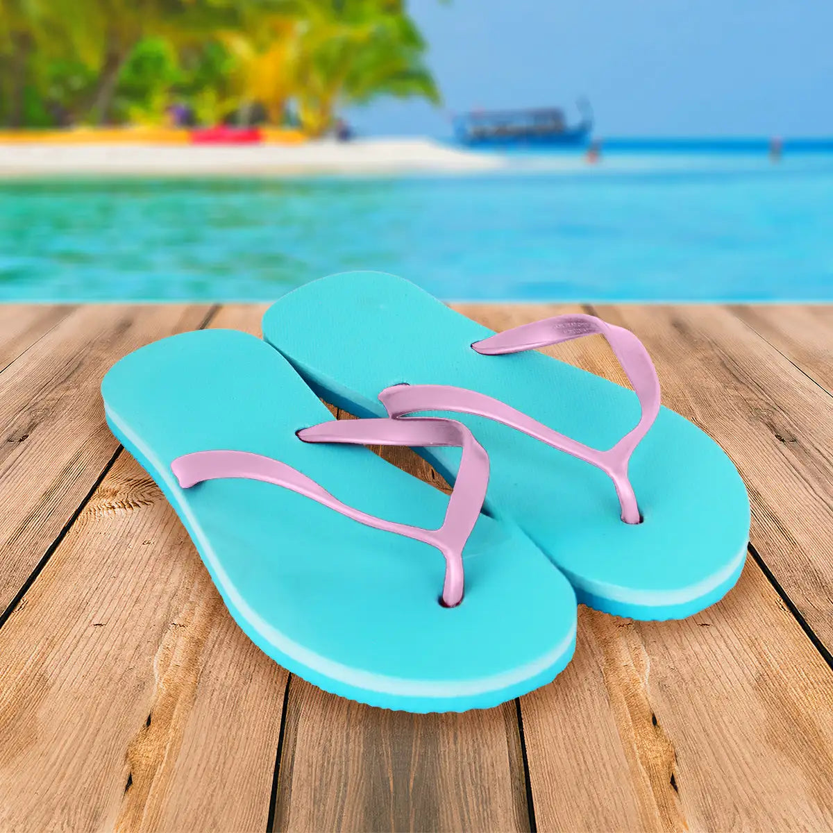 Sandalias, Color Rosa y Turqueda