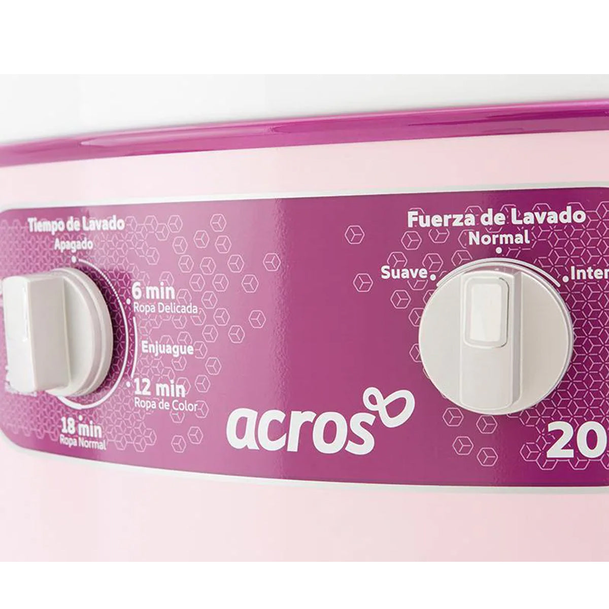 LAVADORA ACROS MOD. ALF-2053ER 20KG ROSA 2 PERILLA **