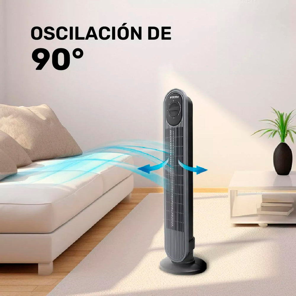 VENTILADOR PRACTIKA DE TORRE MOD. PISA 3 VELOCIDADES 32 PULGADAS ** 90°