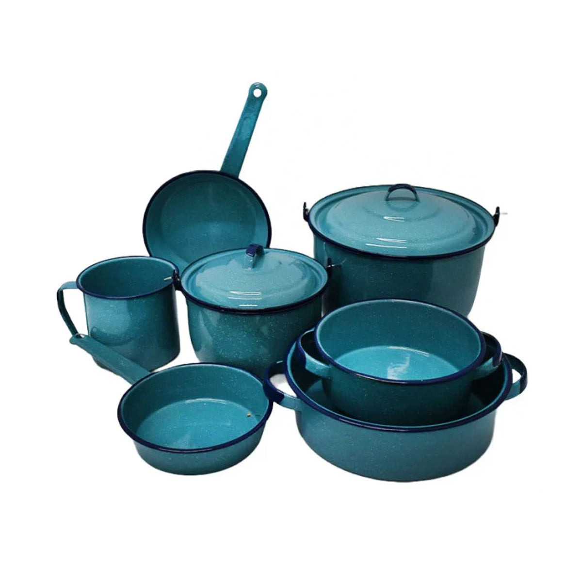 BATERIA CINSA HUASTECA AZUL TURQUESA 9 PZAS**