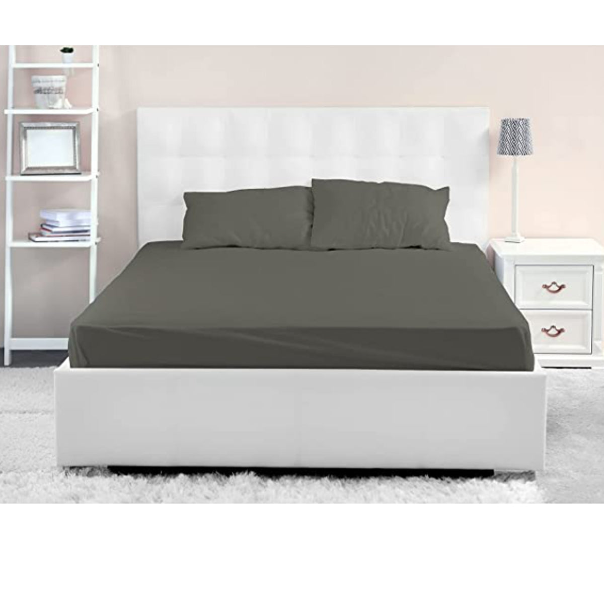 JGO DE SABANAS SPRING AIR MICROFIBRA GRIS MATRIMONIAL**