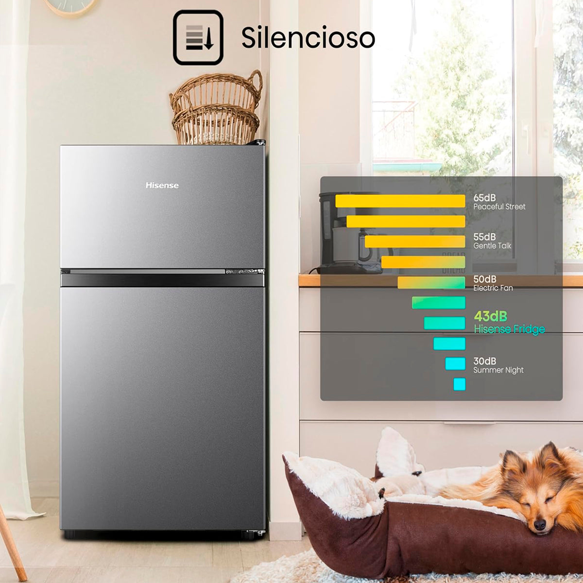 FRIGOBAR HISENSE MOD. RT31D6AGX1 3.3p3 SILVER**