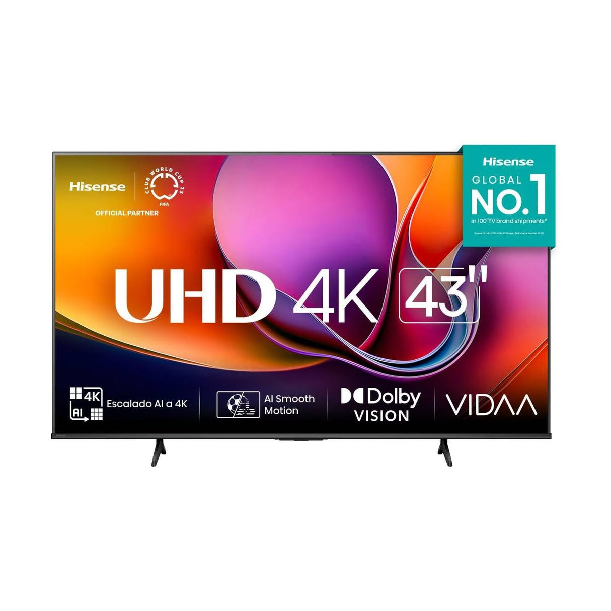 Televisión Pantalla 43 Pulgadas Hisense Smart TV 4K UHD 43A65NV