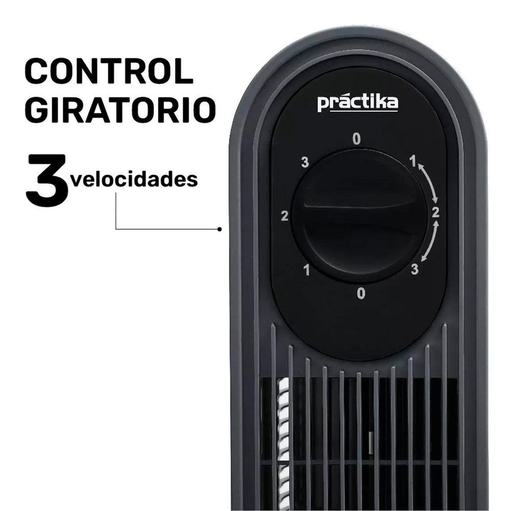 VENTILADOR PRACTIKA DE TORRE MOD. PISA 3 VELOCIDADES 32 PULGADAS ** 90°