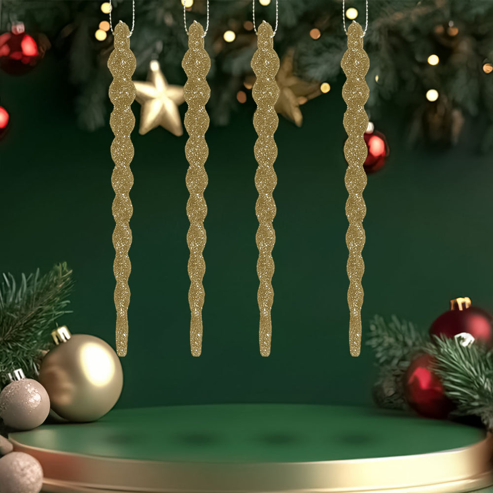 Ornamentos Navideños en Forma de Espiral, 8 pzas