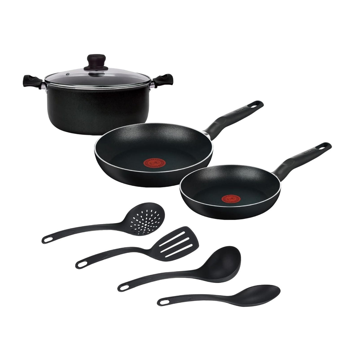 Batería de Cocina T-fal Vital 8 Piezas Negra 5821100