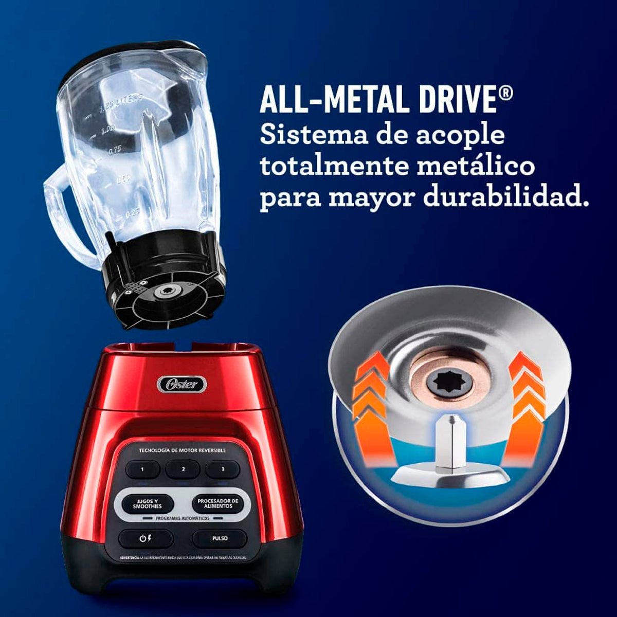 LICUADORA OSTER MOD. BLSTPYG1310RBG-013 ROJA V/VID**