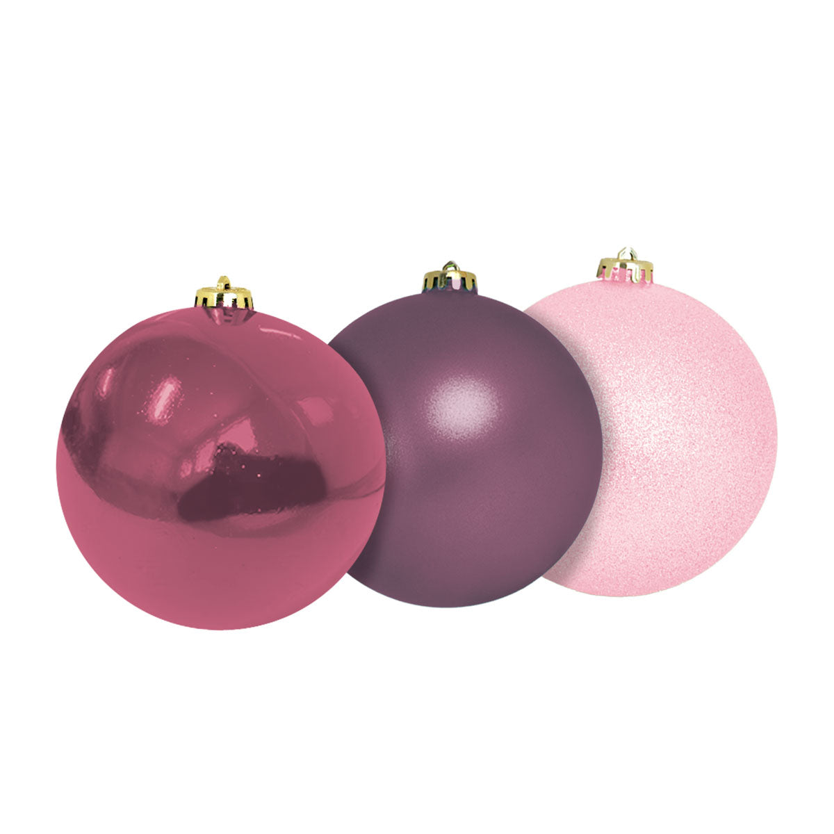 Esferas Navideñas color Vino, 12 pzas