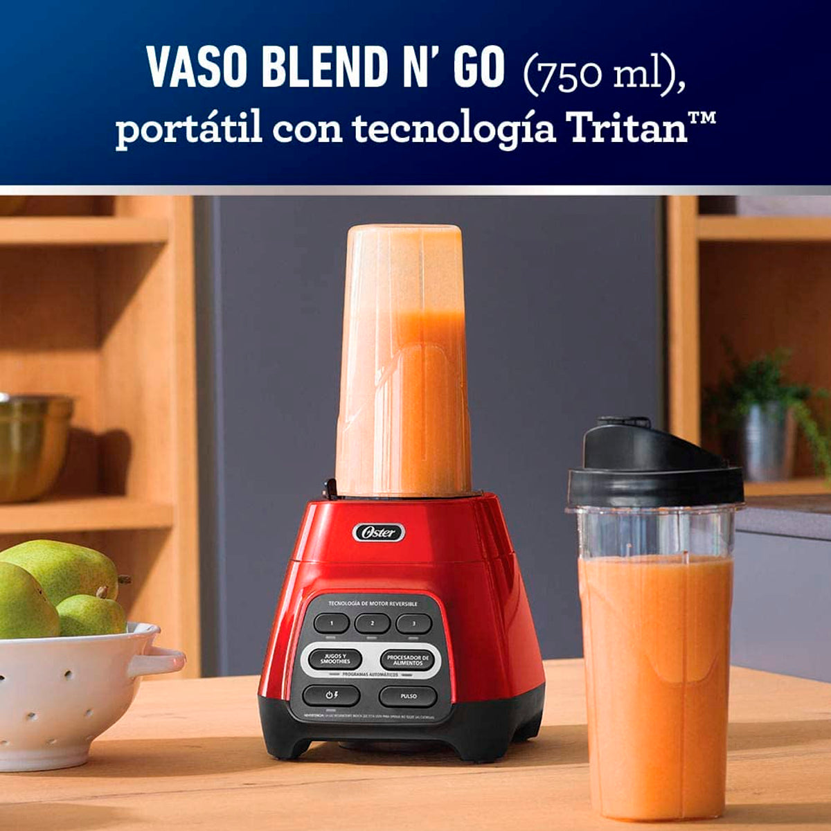 LICUADORA OSTER MOD. BLSTPYG1310RBG-013 ROJA V/VID**