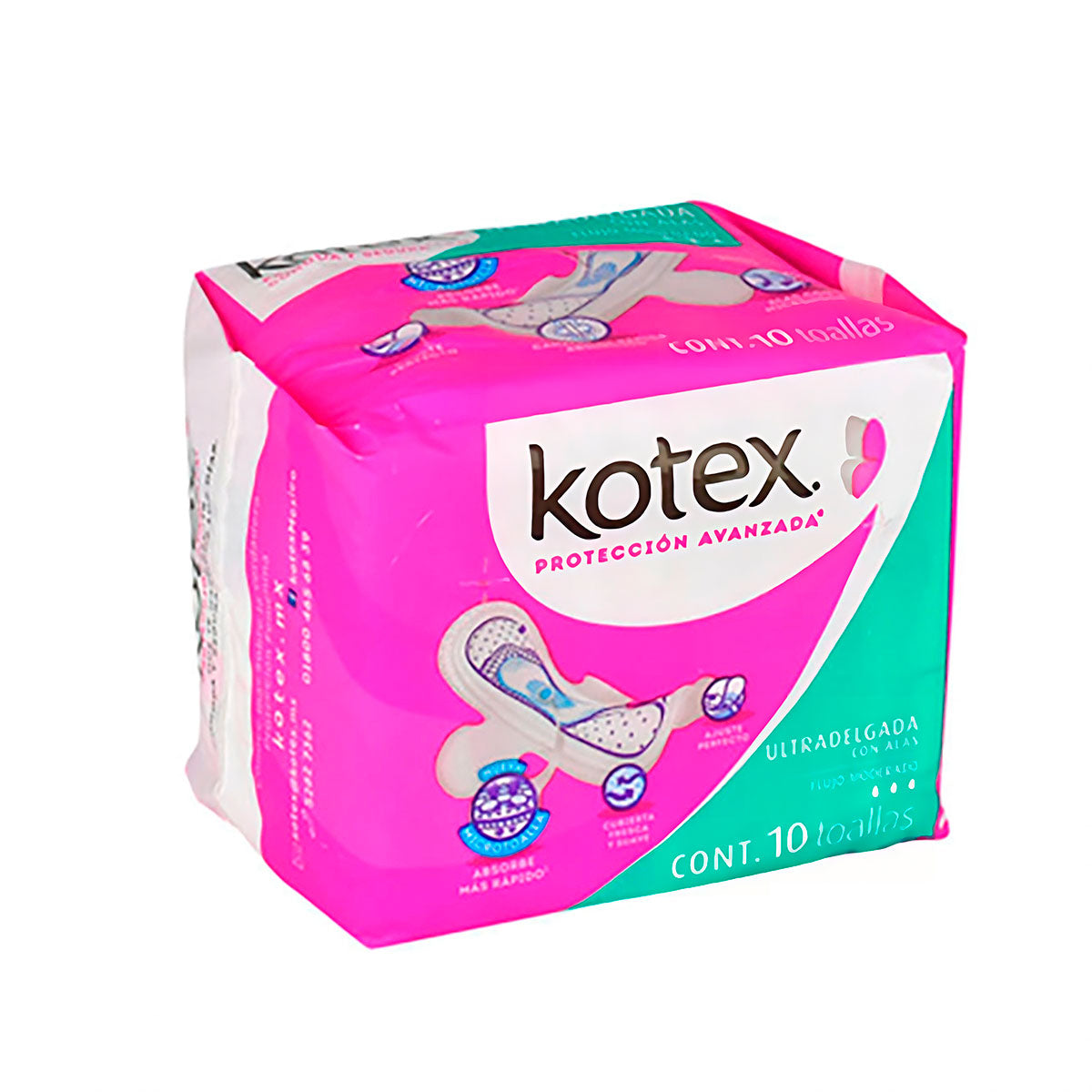 Kotex Ultradelgada, Toallas Femeninas con Alas