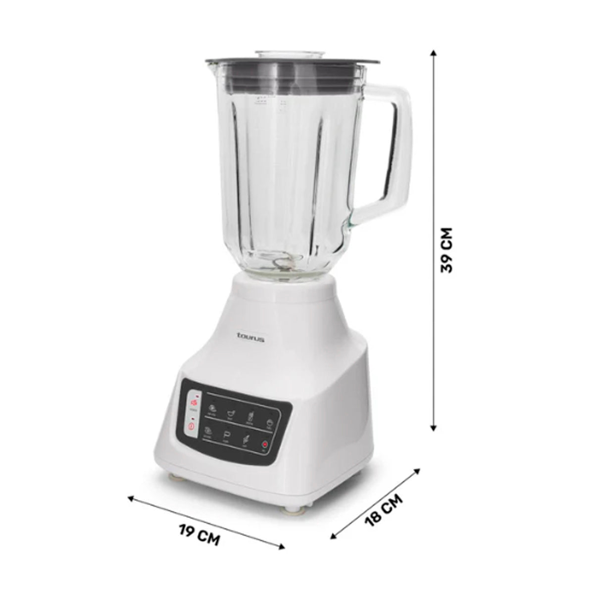 LICUADORA TAURUS MOD. POTENZA COMFORT VASO DE VIDRIO BLANCO **