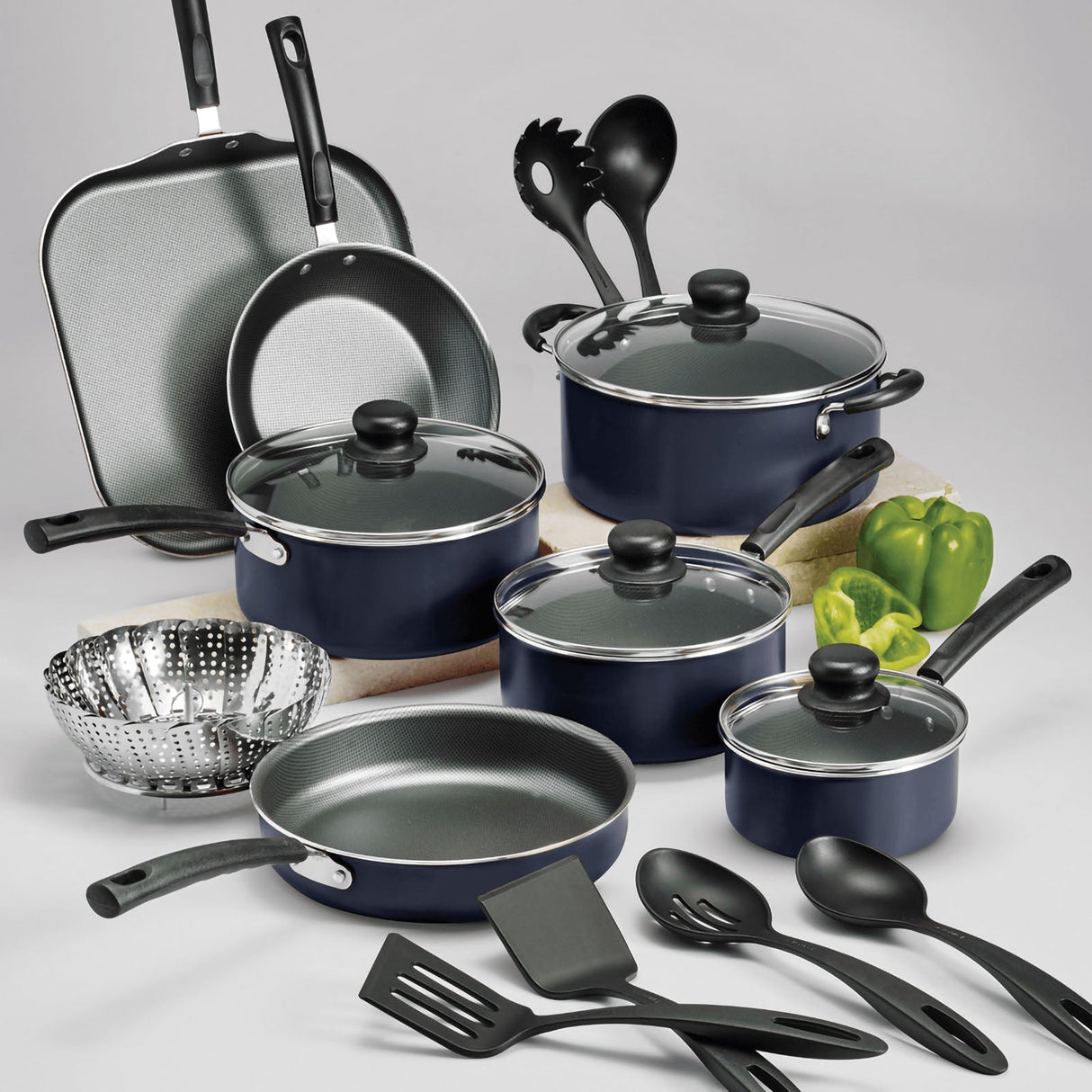 Batería de Cocina Tramontina 18 Piezas Primaware Azul 80119-546