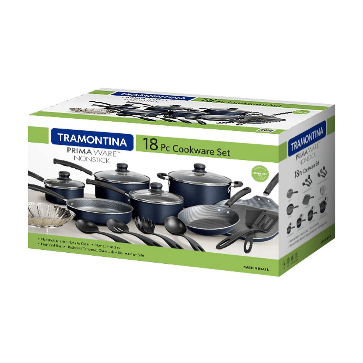 Batería de Cocina Tramontina 18 Piezas Primaware Azul 80119-546