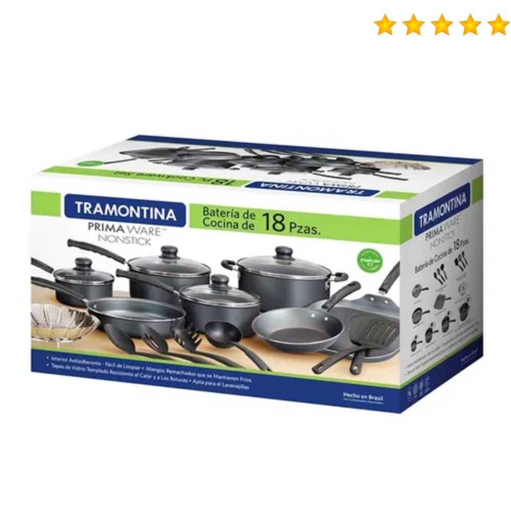 Bateria Tramontina 80119545 Primaware 18 piezas gris*