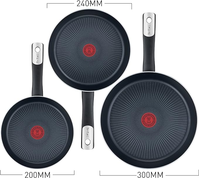 JGO SARTENES T-FAL C3829083 HARD TITANIUM 20,24,30 CM**