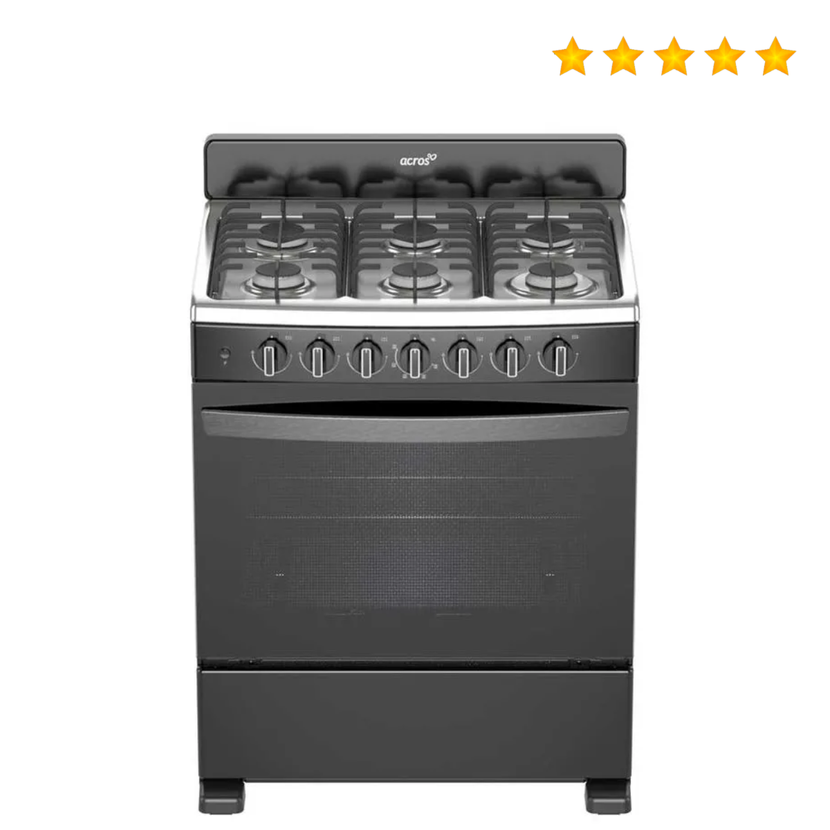 Estufa Acros AFR4112B 30" Negro Encendido Electrónico, Cubierta De Acero*