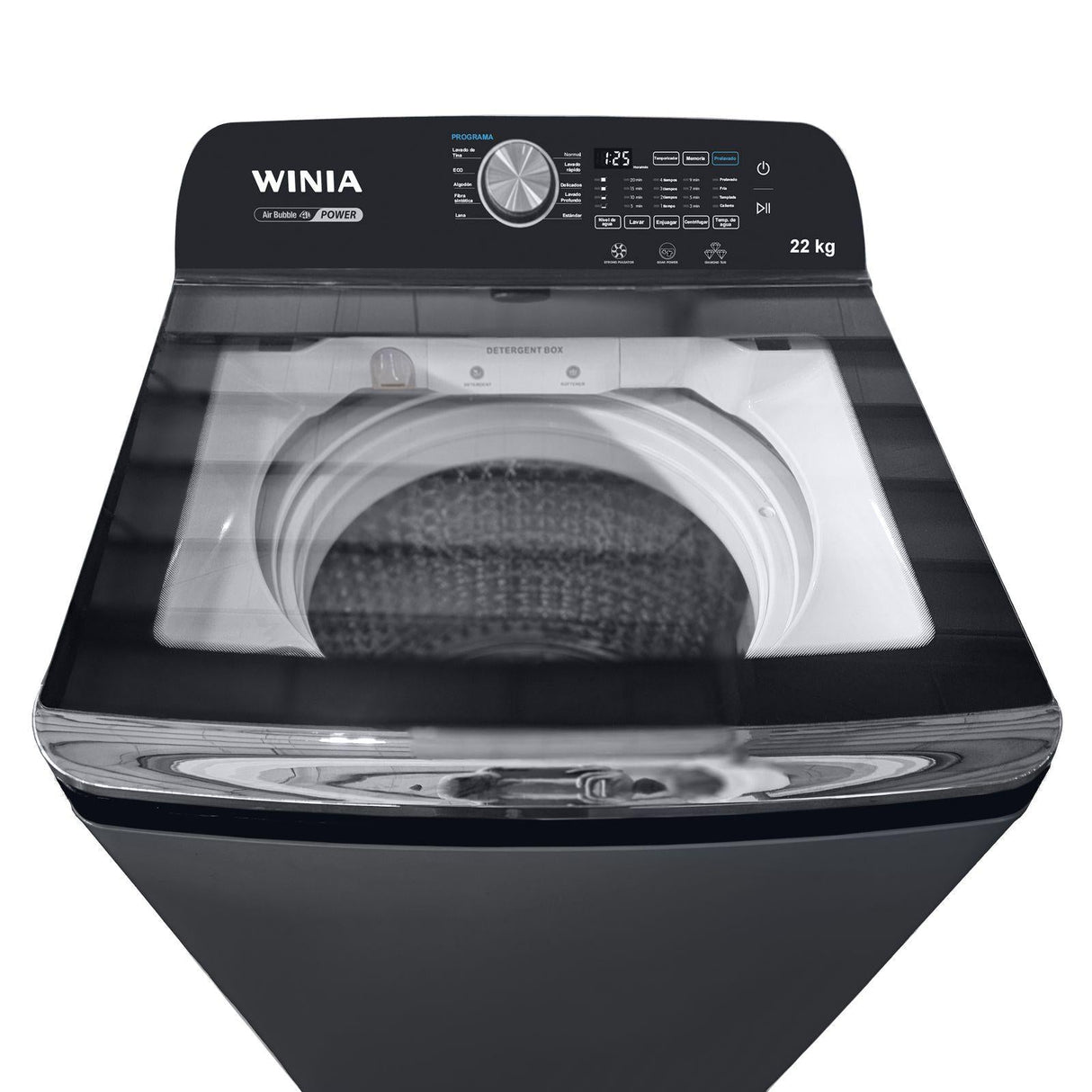 Lavadora Automática Winia 22 Kilos Carga Superior Gris AWFA22GXCXP