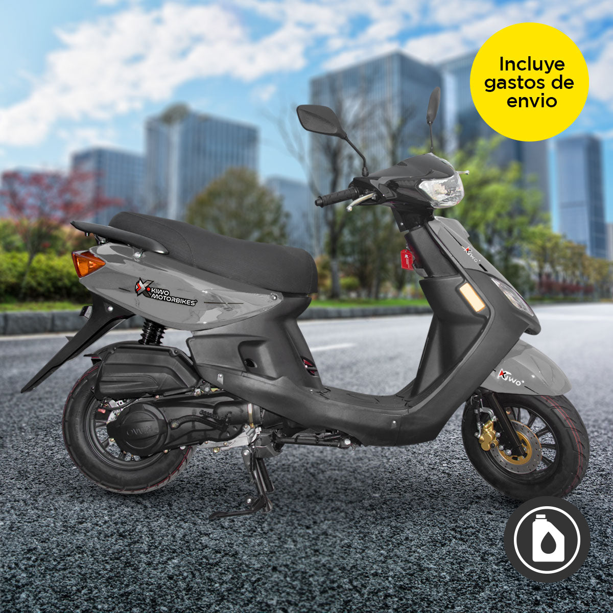 Motocicleta Acapulco Kiwo 150 2025, color Gris