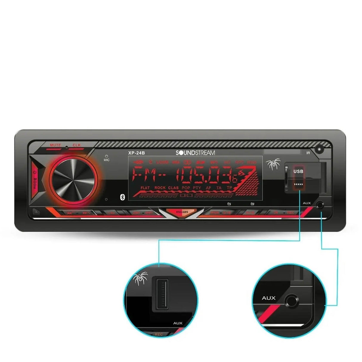 Autoestéreo con USB Soundstream XP-24B