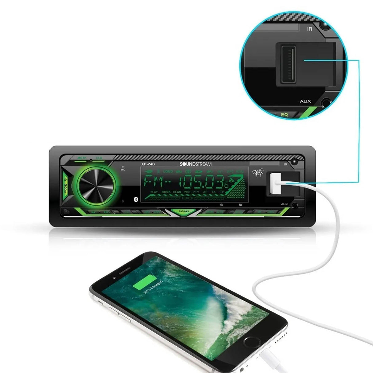 Autoestéreo con USB Soundstream XP-24B