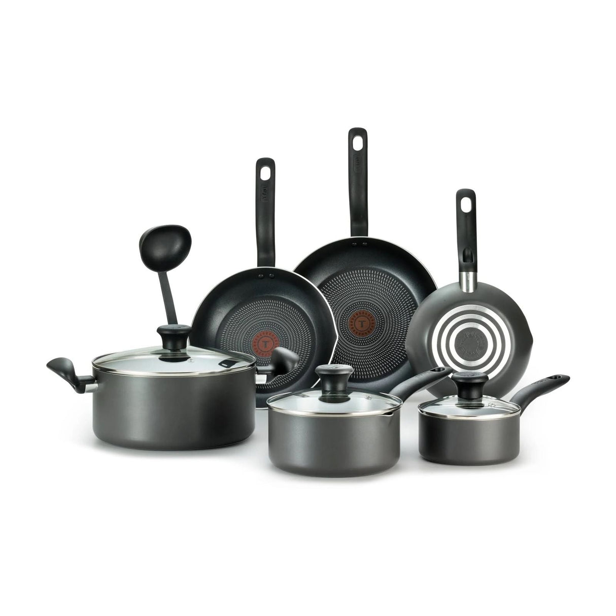 Batería de Cocina T-fal Initiatives 10 Piezas Negra B208SA64