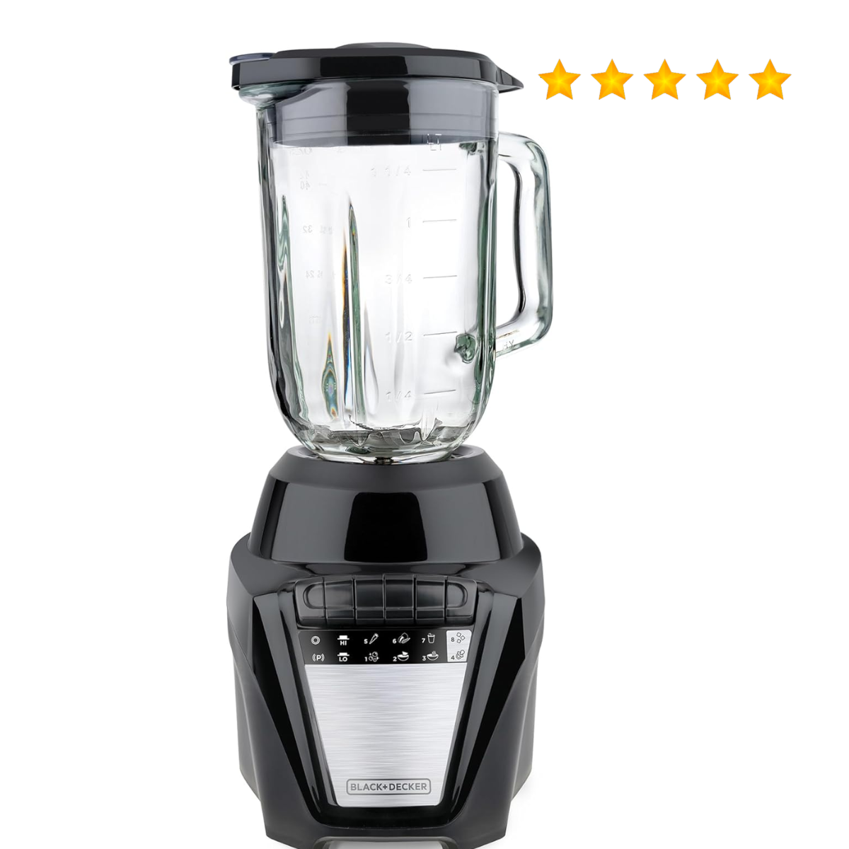 Licuadora Black\&Decker BL0876-1BDLA 8V Vidrio Negro*