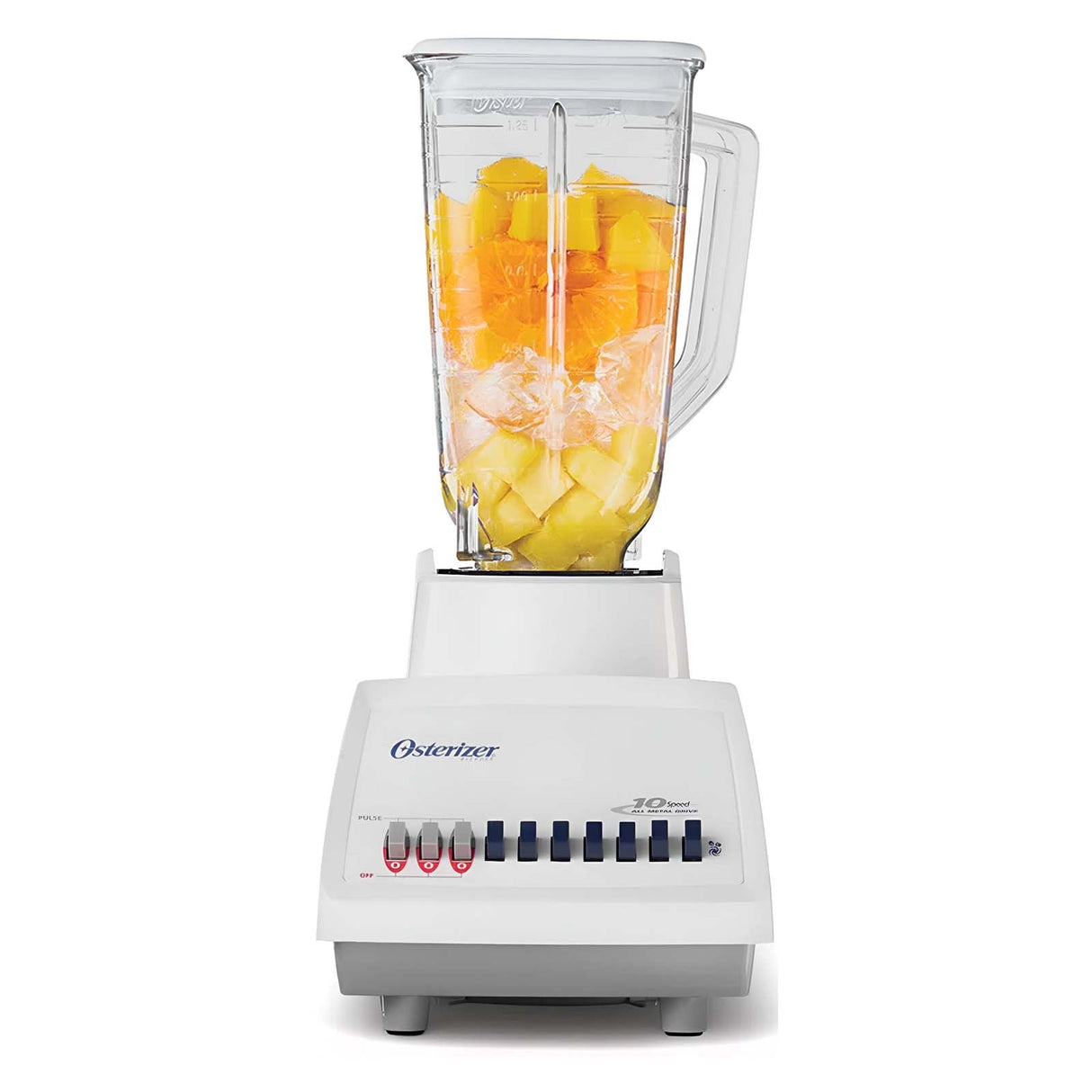 Licuadora Oster con Vaso de Plástico 10 Velocidades BLST4108-BLAN