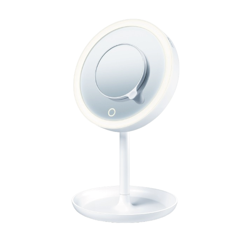 Espejo con Luz LED y Sensor Touch para Maquillarse, Incluye Espejo Magnético Extra de 5 Aumentos / BS45 Marca beurer®