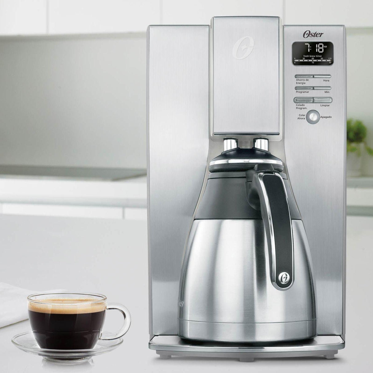 Cafetera Térmica Oster 10 Tazas Gris BVSTDC4411