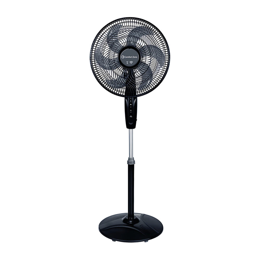 Ventilador de Pedestal Comfort Zone 16 Pulgadas WiFi Negro CZST160SBS-EU