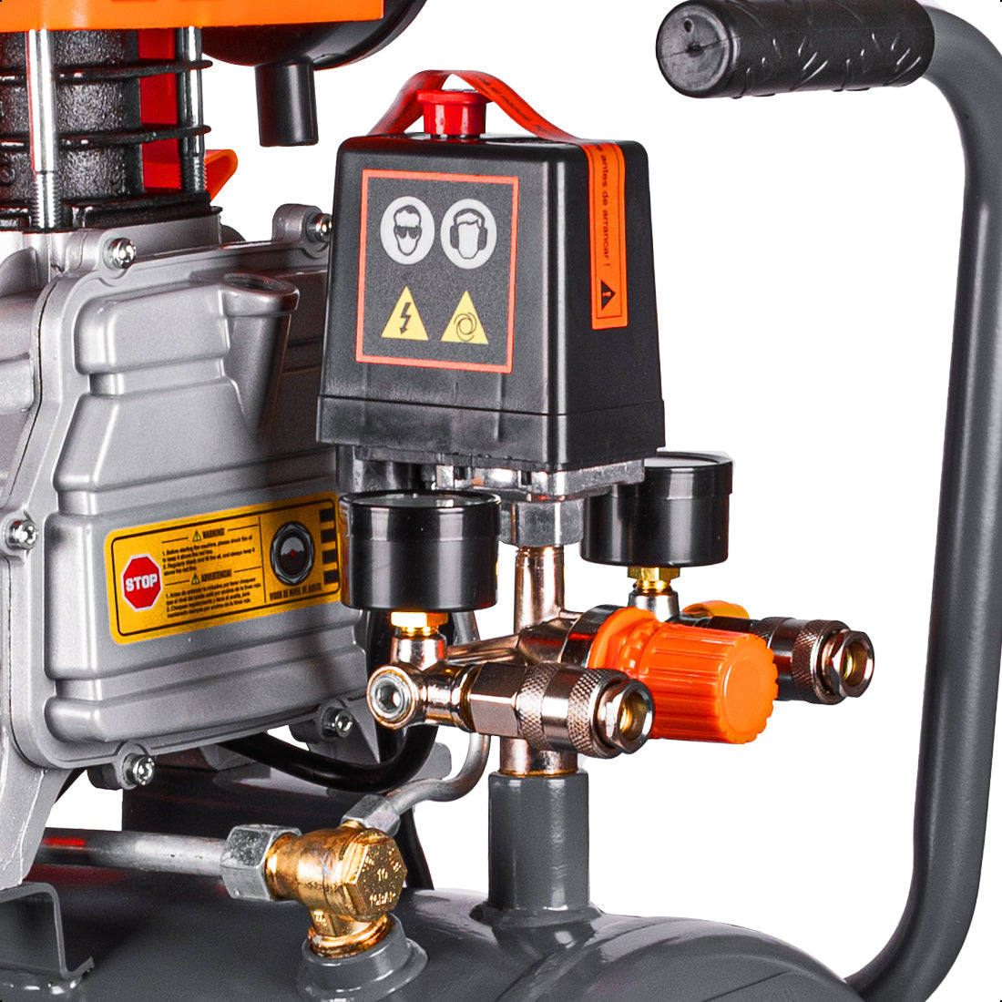 Compresor de aire, lubricado, horizontal 24L 2HP 110V 115psi (+kit) DAEWOO