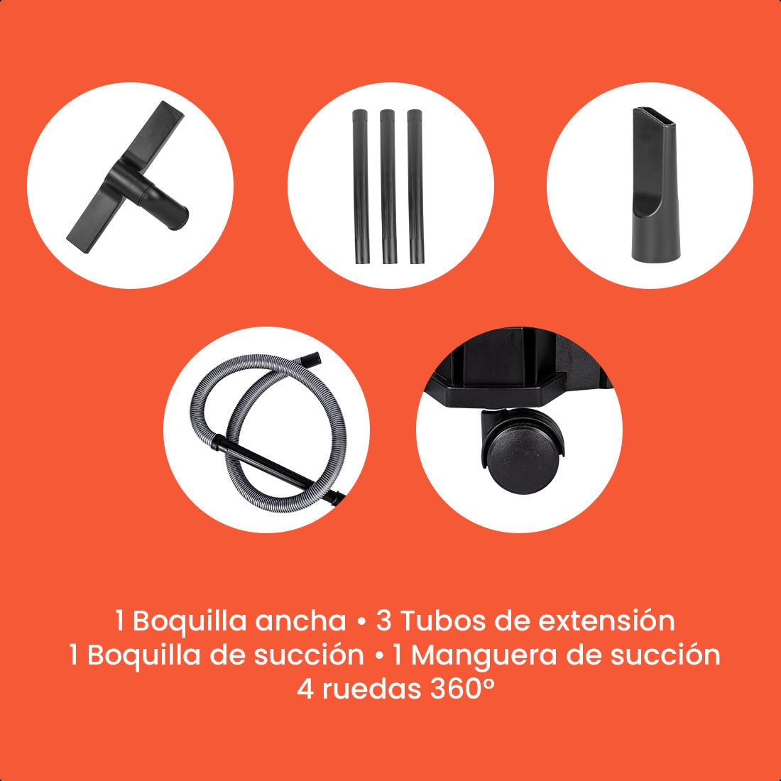 Aspiradora Polvo y Agua 10 litros 4HP (+accesorios) DAEWOO