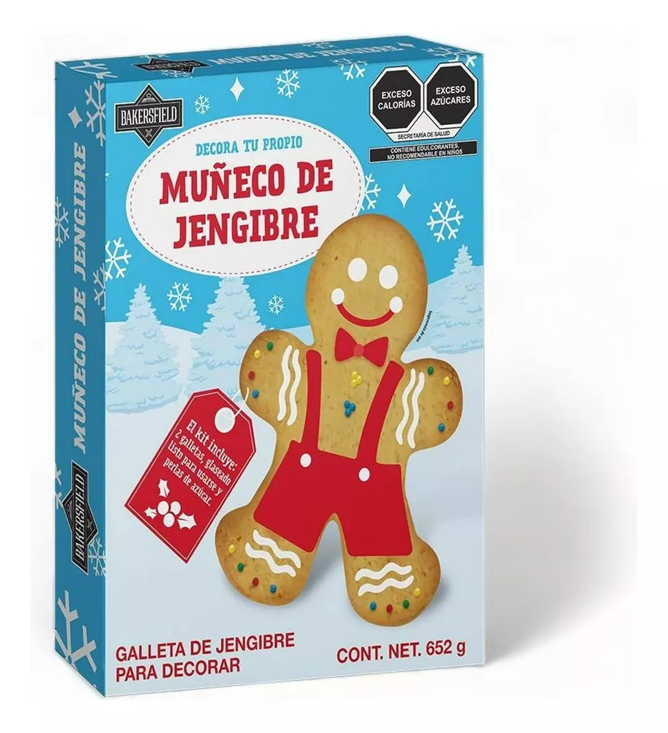 Galleta De Muñeco De Jengibre Navideña Para Decorar, Barkersfield, 652g