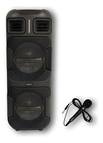 BAFLE MISIK MOD. MB2220, PORTATIL ONE BODY, DOBLE 12" **