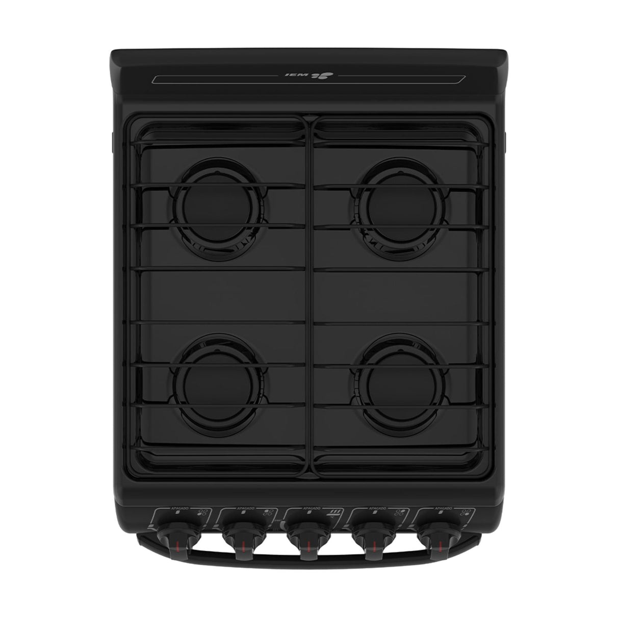 Estufa de Piso IEM 20 Pulgadas 4 Quemadores Negra EI5020BAPN1