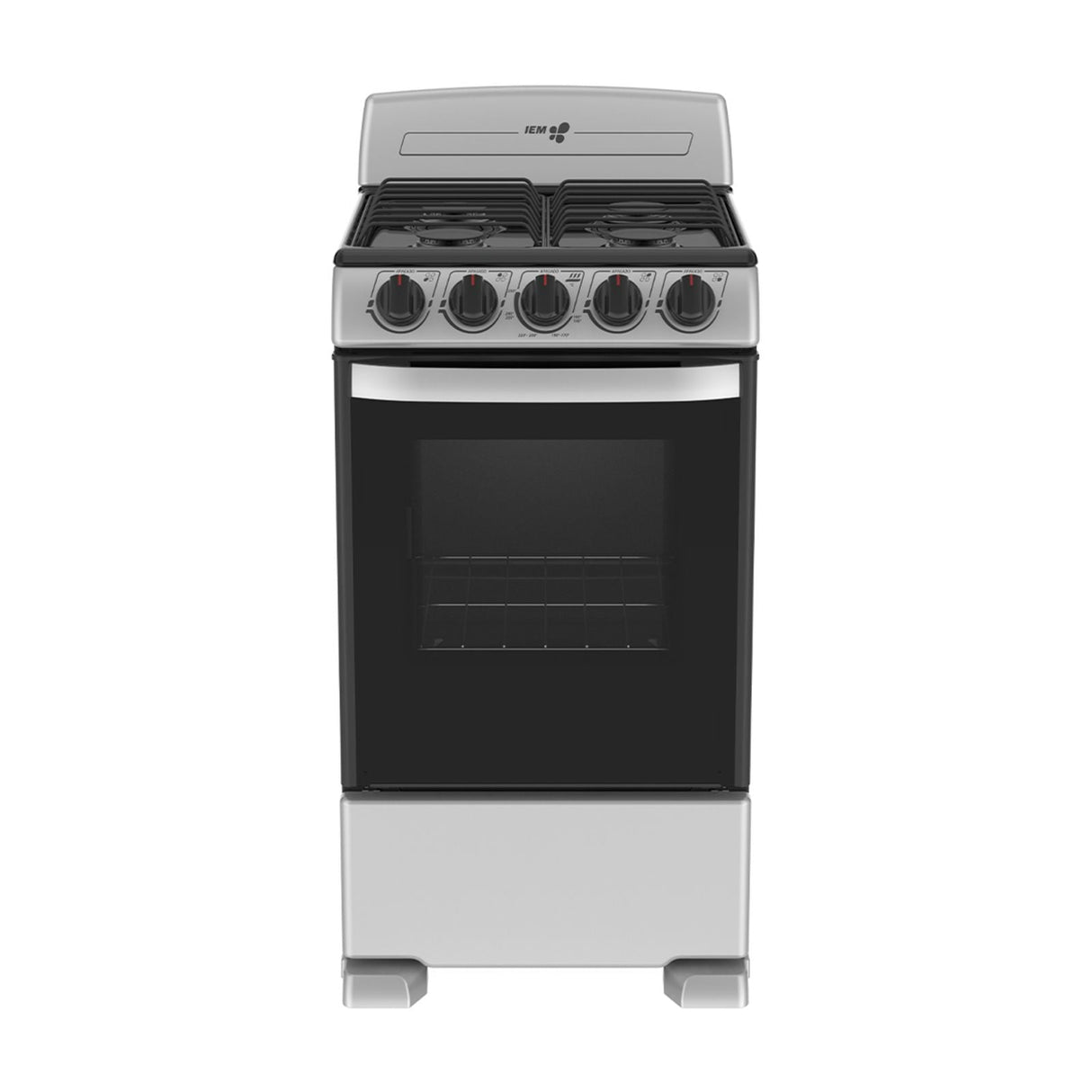 Estufa de Piso IEM 20 Pulgadas 4 Quemadores Gris EI5020BAPS1