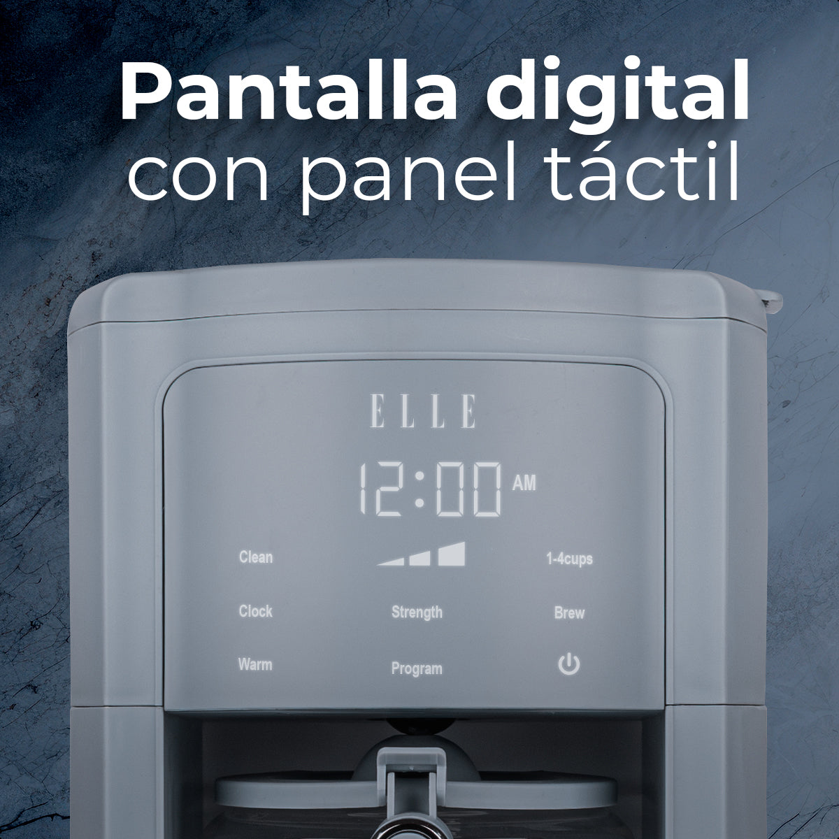 Cafetera ELLE 1.8L Digital Programable con Pantalla Táctil EKCMP301BU