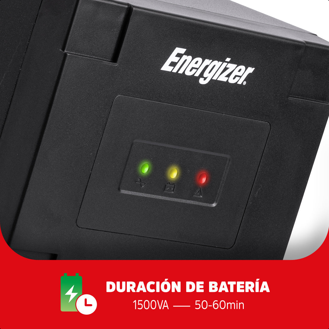 No Break UPS 1500VA-900W 8 contactos, ENERGIZER