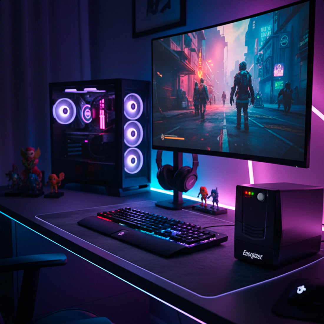 No Break UPS 600VA-360W 6 contactos, ENERGIZER