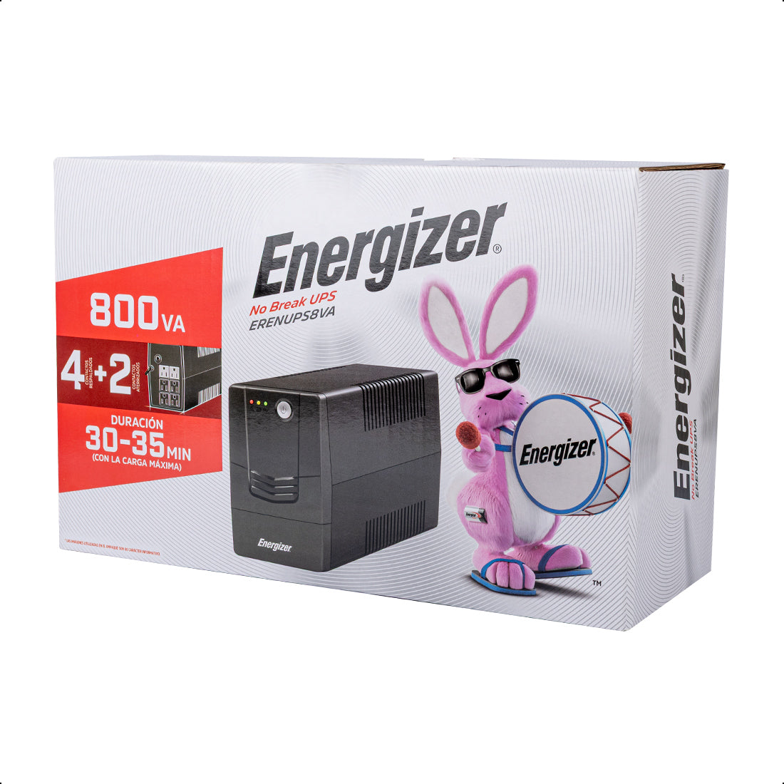 No Break UPS 800VA-480W 6 contactos, ENERGIZER