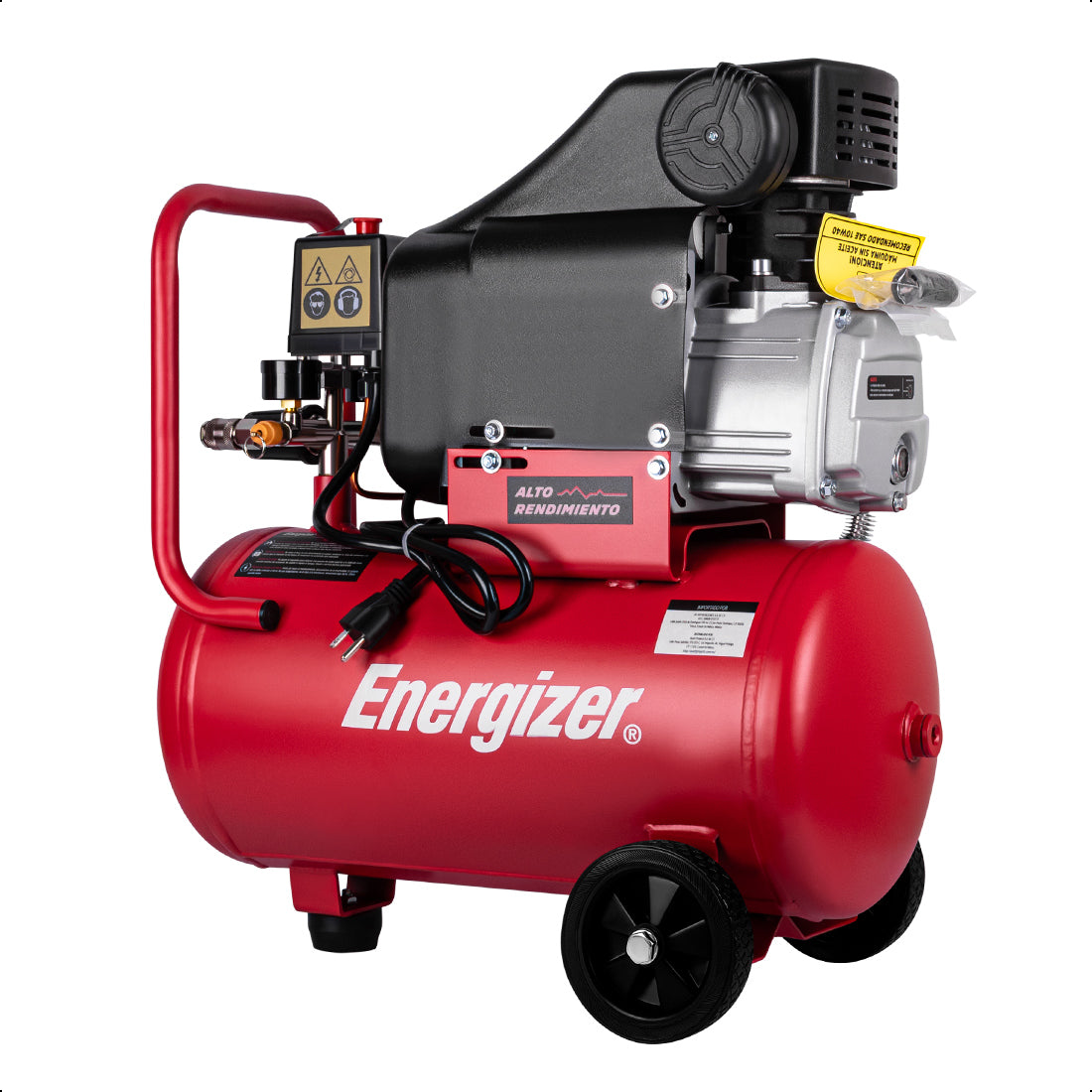 Compresor de aire, lubricado, horizontal 24L 2HP 110V 115psi ENERGIZER