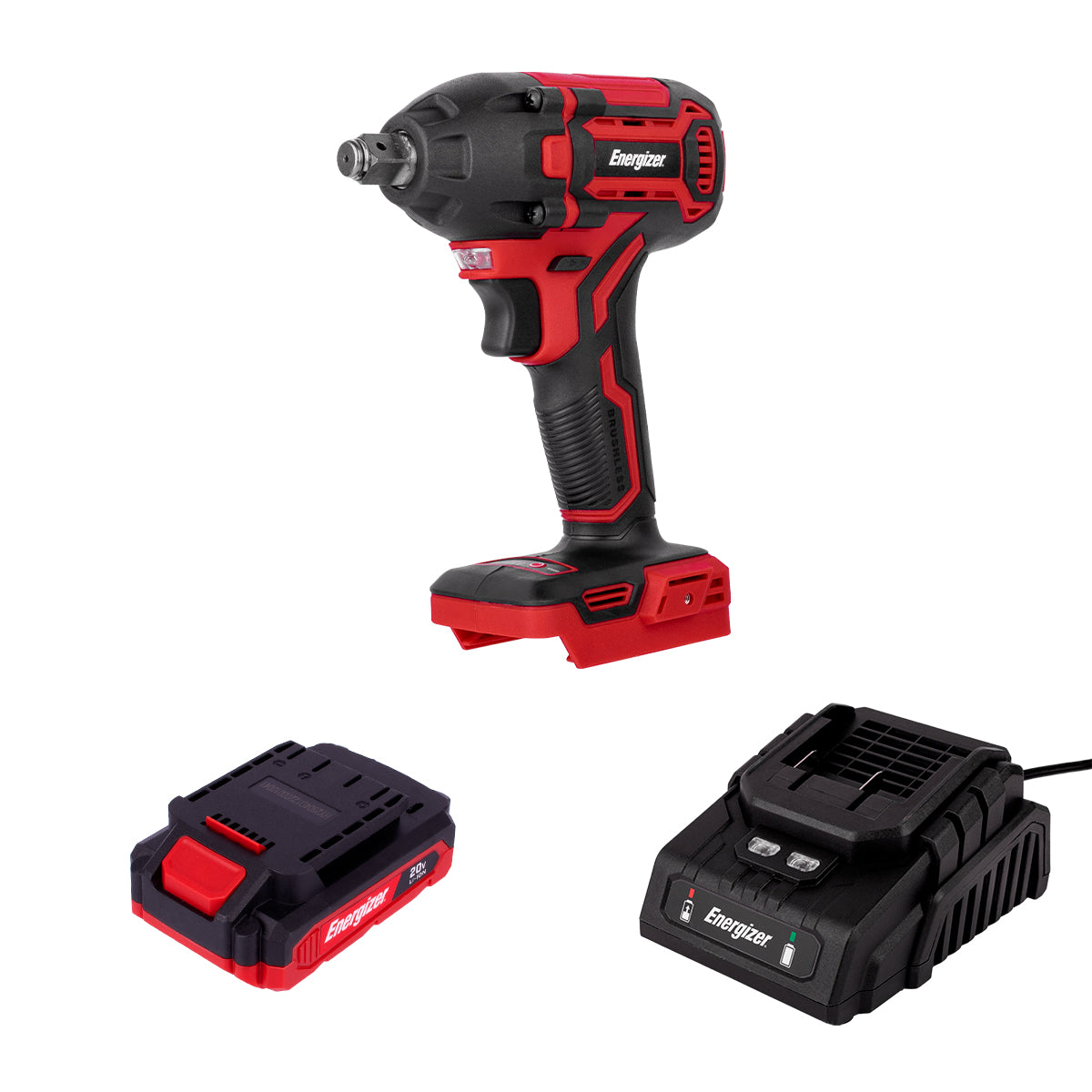 Llave de impacto Inalambrica Energizer 1/2" 20V 2600rpm EZLIW12-350BL