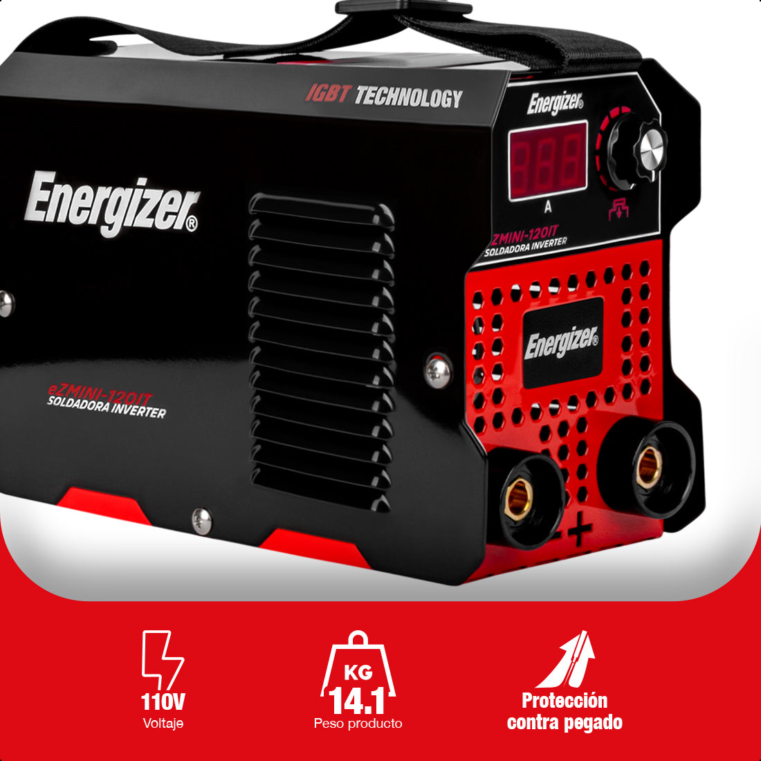 Soldadora inversora 120 A, 110 V, ENERGIZER