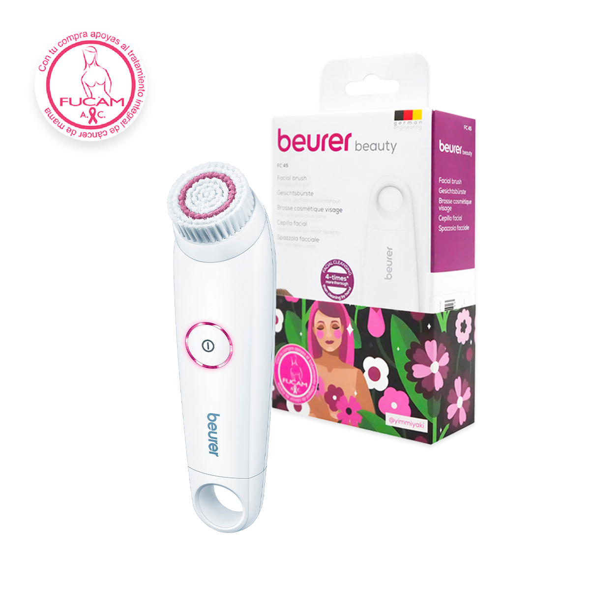 Cepillo Facial Limpiador Eléctrico Resistente al Agua para una Limpieza 4 Veces Más Profunda / FC45 Marca beurer®