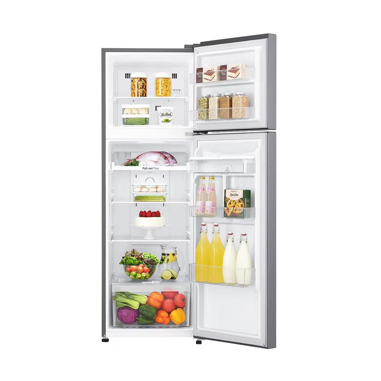 Refrigerador Smart Inverter LG 9 Pies Cúbicos Top Freezer Gris GT32WP