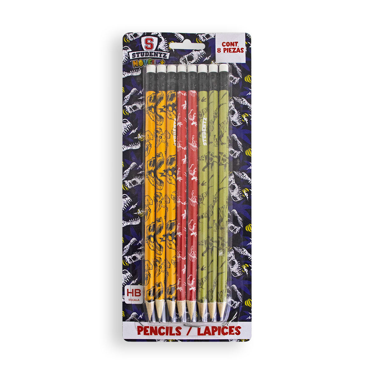 Paquete Lápices de Dinosaurios 8 pzas.