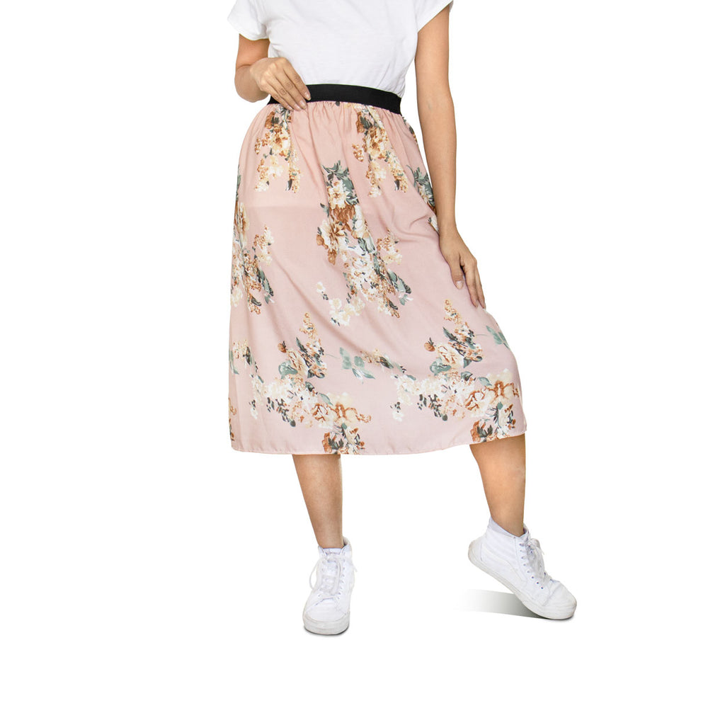 Falda Casual color Rosa para Dama con Tablón Elástico