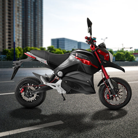 Motocicleta Eléctrica E-Bike ZQ color Negro con Rojo